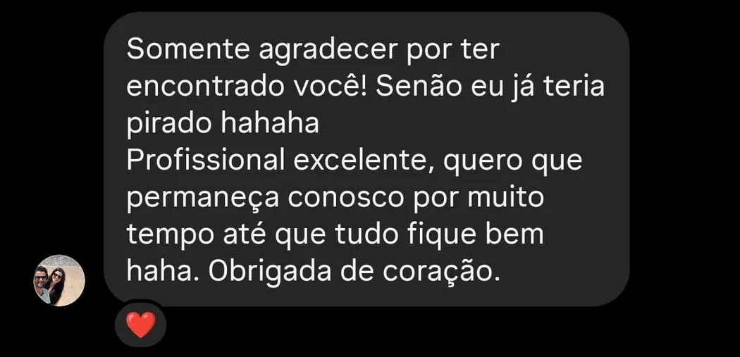Print de conversa: aluna agradece pelo suporte e quer continuar acompanhada
